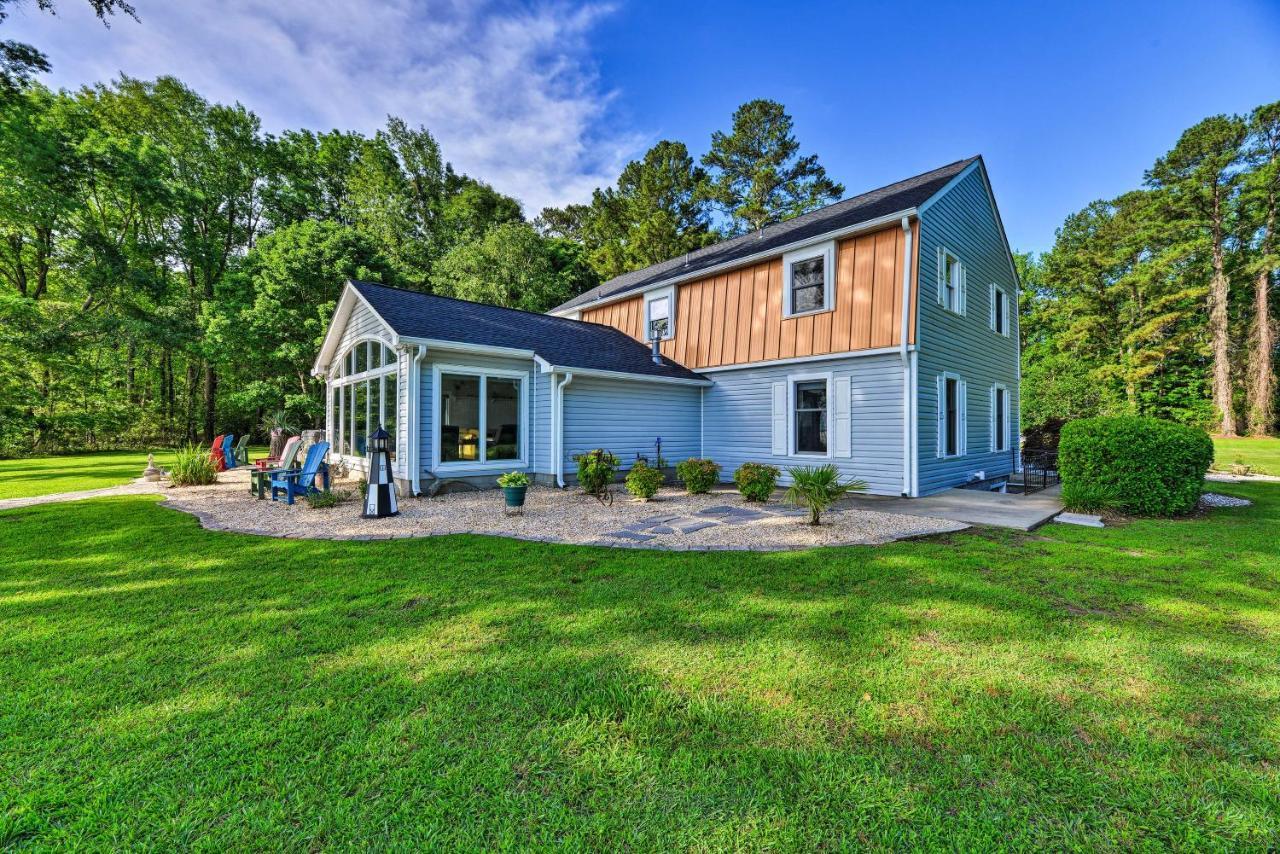 Bayfront Blounts Creek Home Private Beach And Dock! Whichard Beach Экстерьер фото